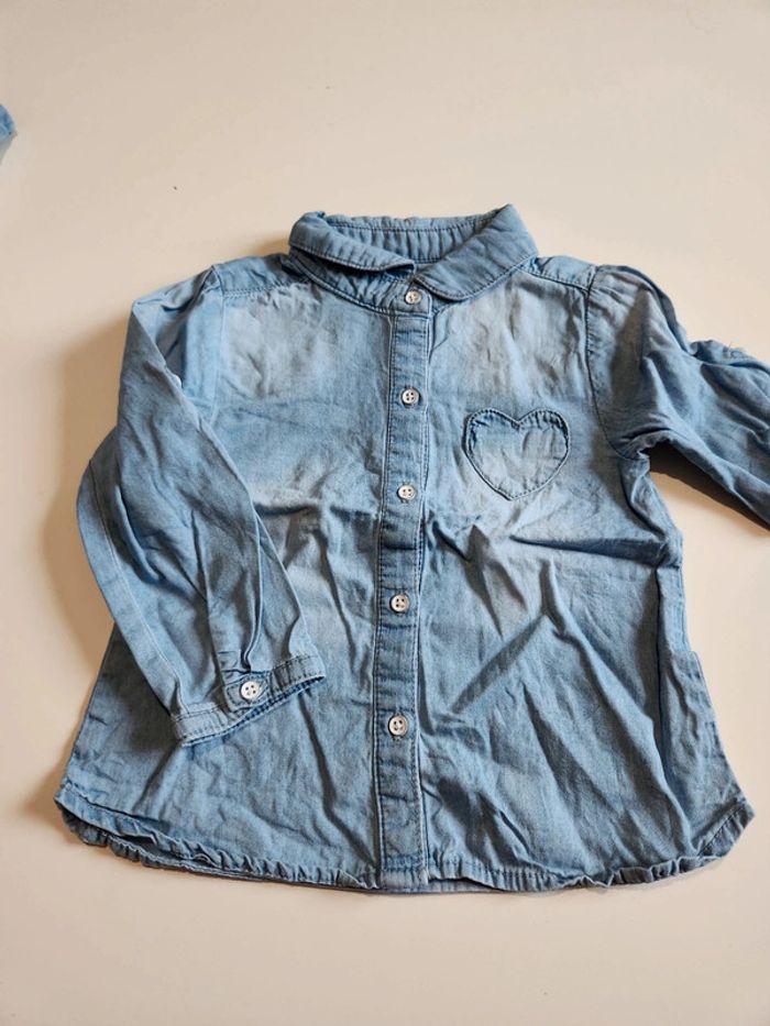 Chemise effets jean