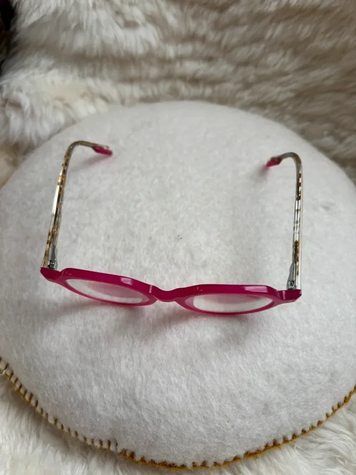 Lunettes paname tronche de cake rose et dorées - photo numéro 6