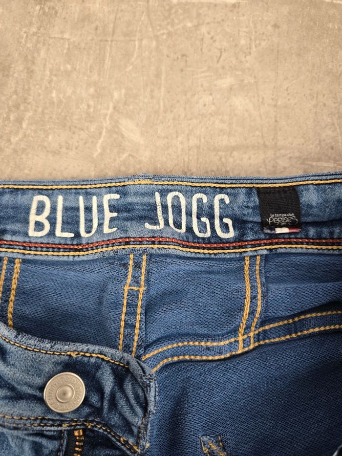 Jean blue jogg homme Le Temps des Cerises slim stretch taille 28 bleu effet délavé style casual - photo numéro 8