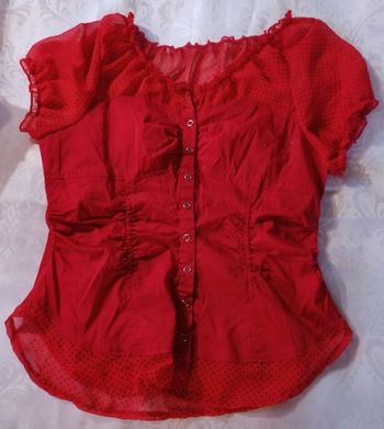 Haut fantaisie rouge vif Taille 38/40