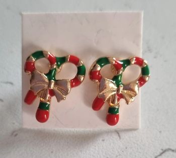 Paire de clous d'oreilles sucres d'orge entrelacés