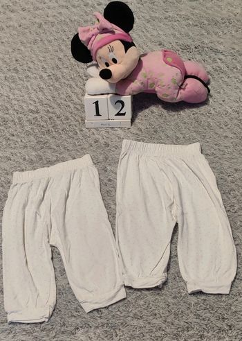 Pantalons sarouel T: 12 mois.
