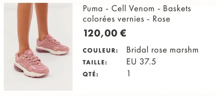 Baskets puma cell venom roses neuves - photo numéro 2