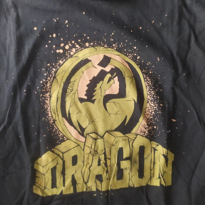 Tee-shirt vintage skate snowboard streetwear y2k Dragon noir taille L