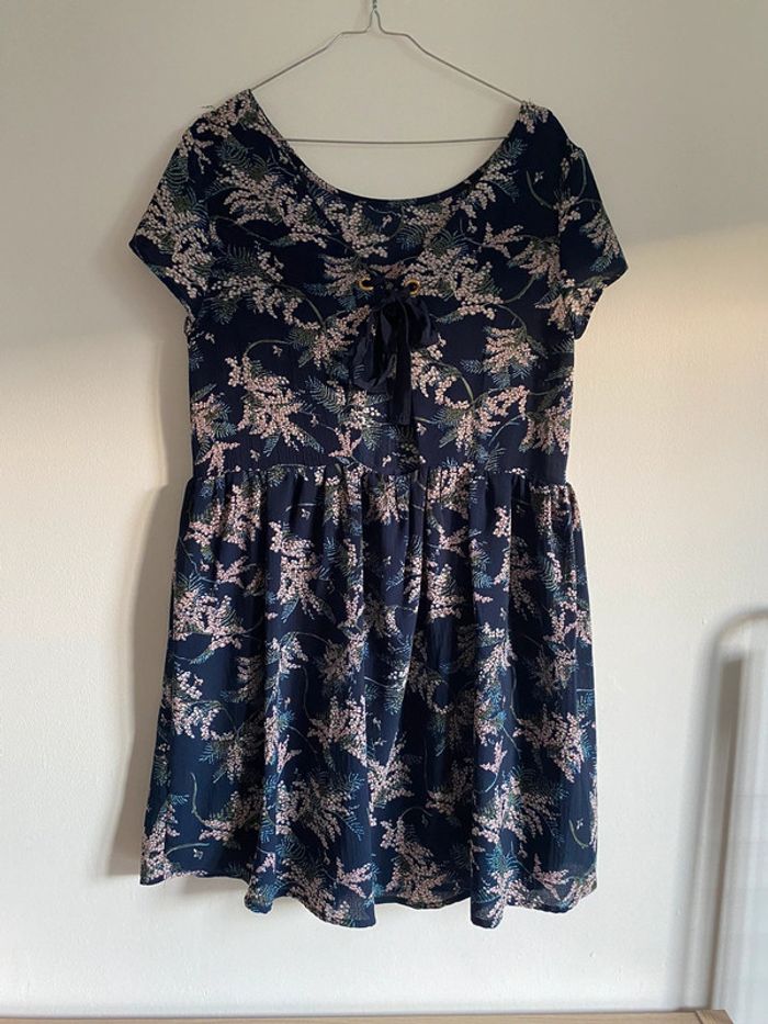 Robe fleurie bleue marine S/M it Hippie - photo numéro 2