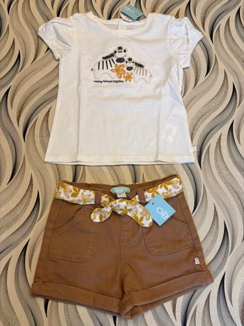 Ensemble safari short / tee-shirt  - Taille 18 mois