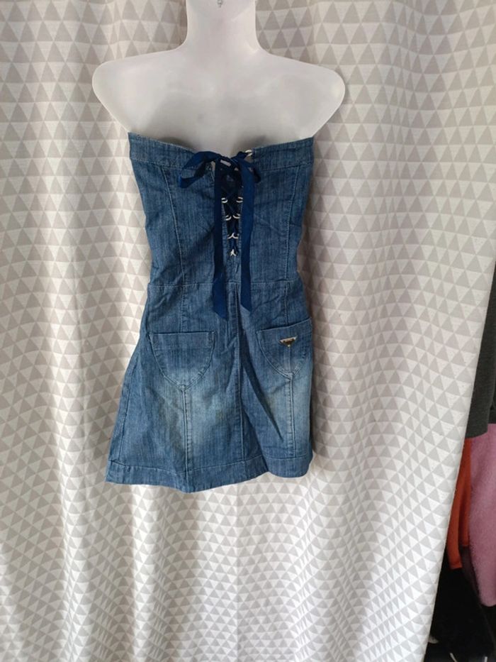 Robe en jean sans bretelle taille m - photo numéro 3
