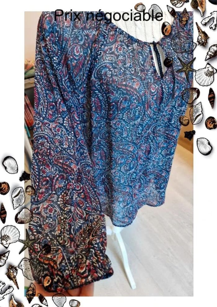 🌈 Top/Blouse transparente femme Casual by Gémo Taille 46 🌈 - photo numéro 4