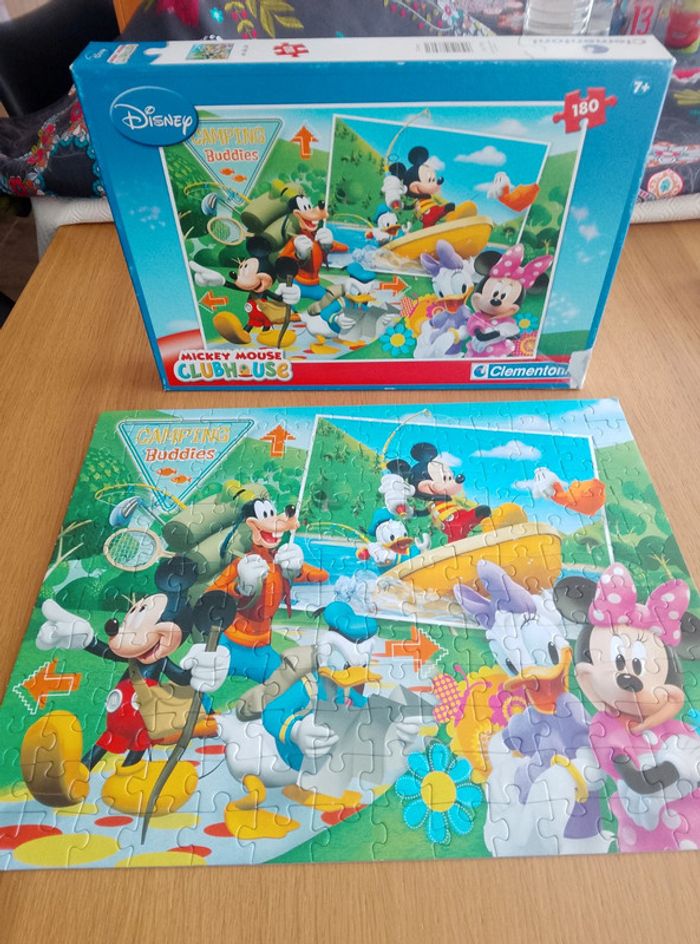 Puzzle 180 pièces - Disney Mickey, Minnie, Daisy, Donald et Dingo
