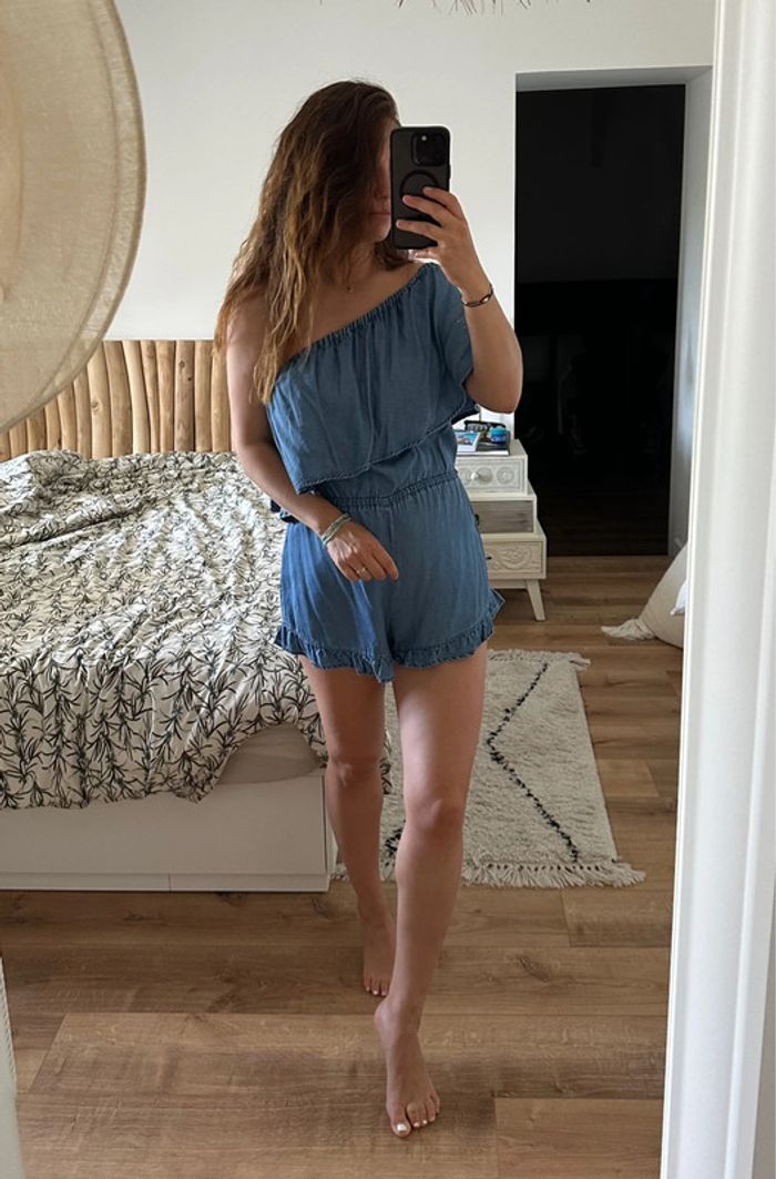 Combi short légère en jean pull & bear 🦋 - photo numéro 3