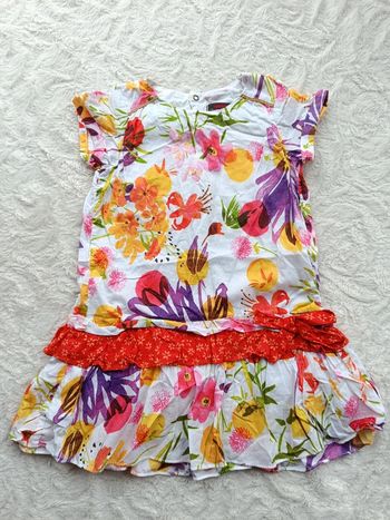 Robe été Fille 3 ans Fleurs Catimini 100% coton