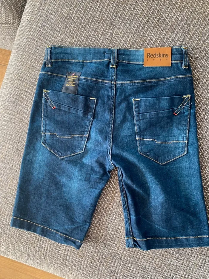 Lot 2 bermudas Redskins garçon – Jean bleu – Taille 10 ans – Neuf sans étiquette - photo numéro 4