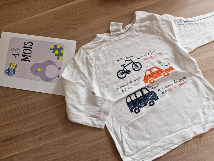 Lot de 10 t-shirts manches longues 18 mois - photo numéro 3