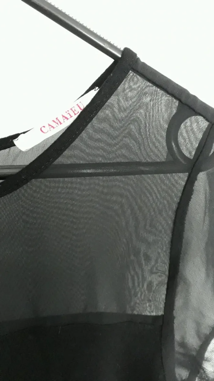 T-shirt noir Camaïeu taille 1 - photo numéro 3
