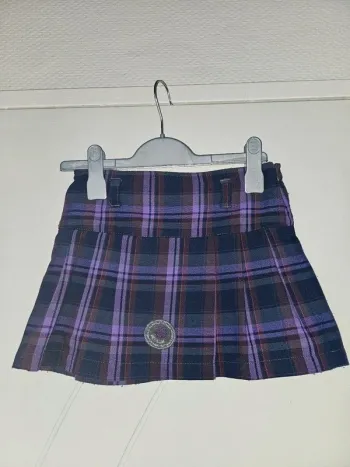 Jupe d'écolière plissée violette 3 Pommes 8 ans