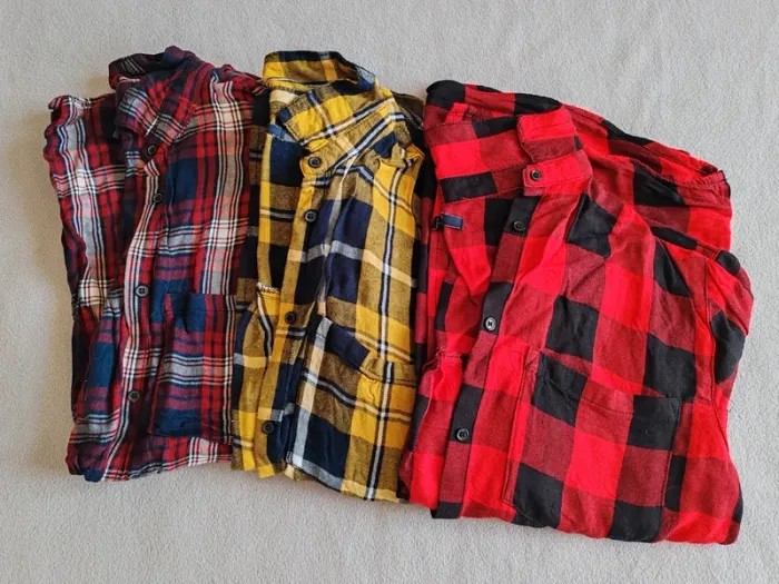 Lot chemise a carreaux XS femme