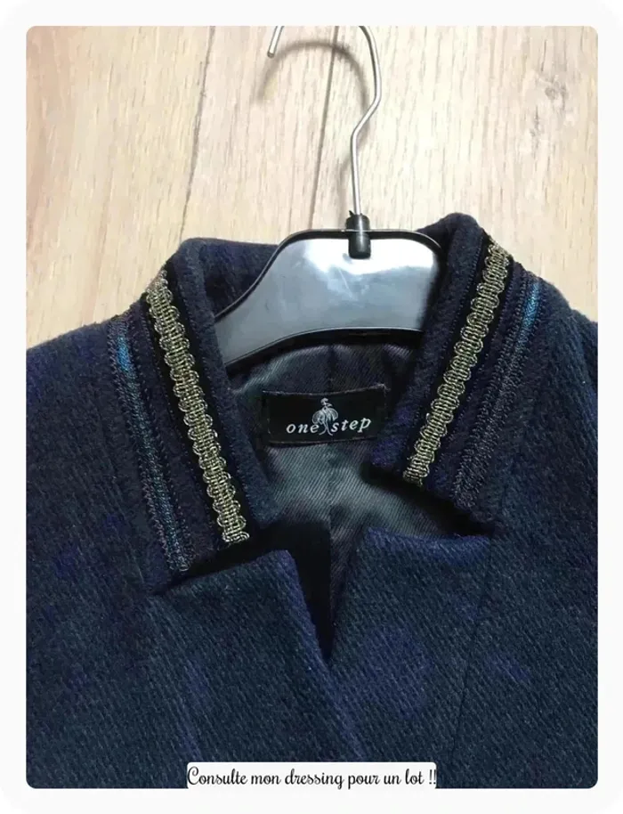 Manteau long bleu marine (avec de la laine) - photo numéro 2