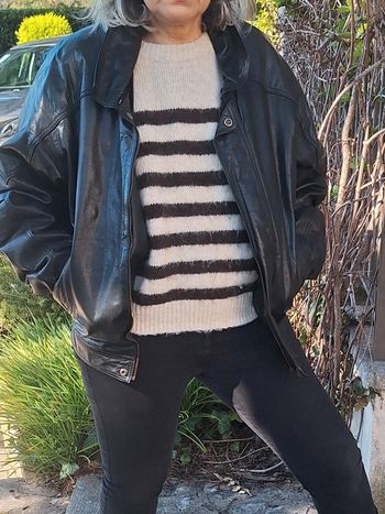Blouson en cuir Mac Douglas mixte vintage