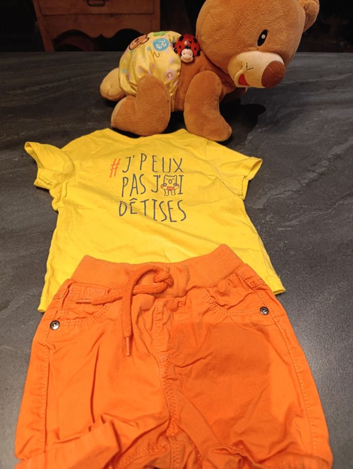 Ensemble short tee shirt TAO 12 mois