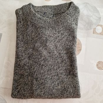 pull vert noir moucheté pour homme