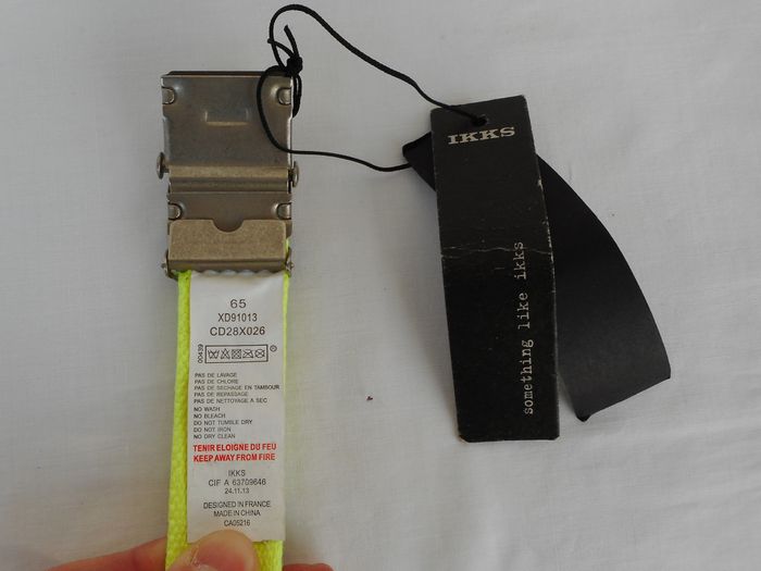 Ceinture tissu jaune fluo - IKKS - Taille 75 cm - NEUF - photo numéro 6