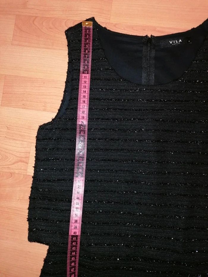 Robe et son boléro intégré noir pailleté S état neuf - photo numéro 13