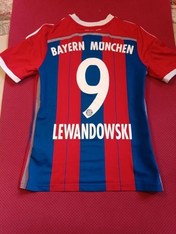 Maillot de foot Lewandowski Bayern München, Adidas Authentique Officiel taille enfant 13/14 ans