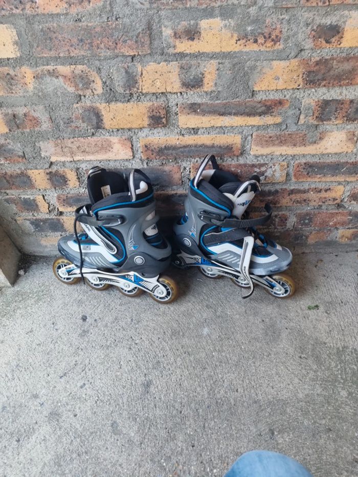 Roller gris et bleu - photo numéro 4