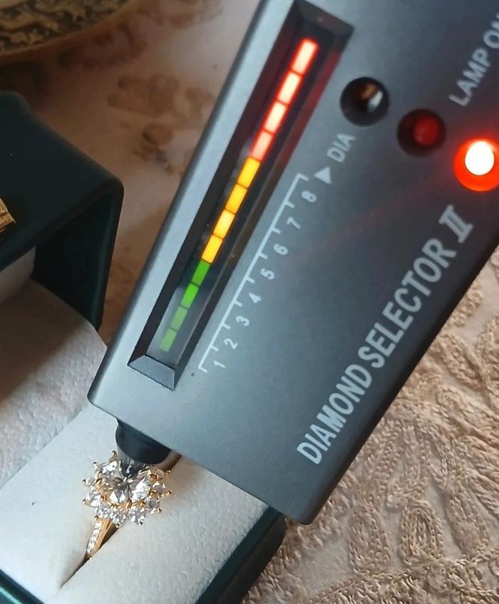 Bague argent plaqué or jaune Moissanite - photo numéro 6