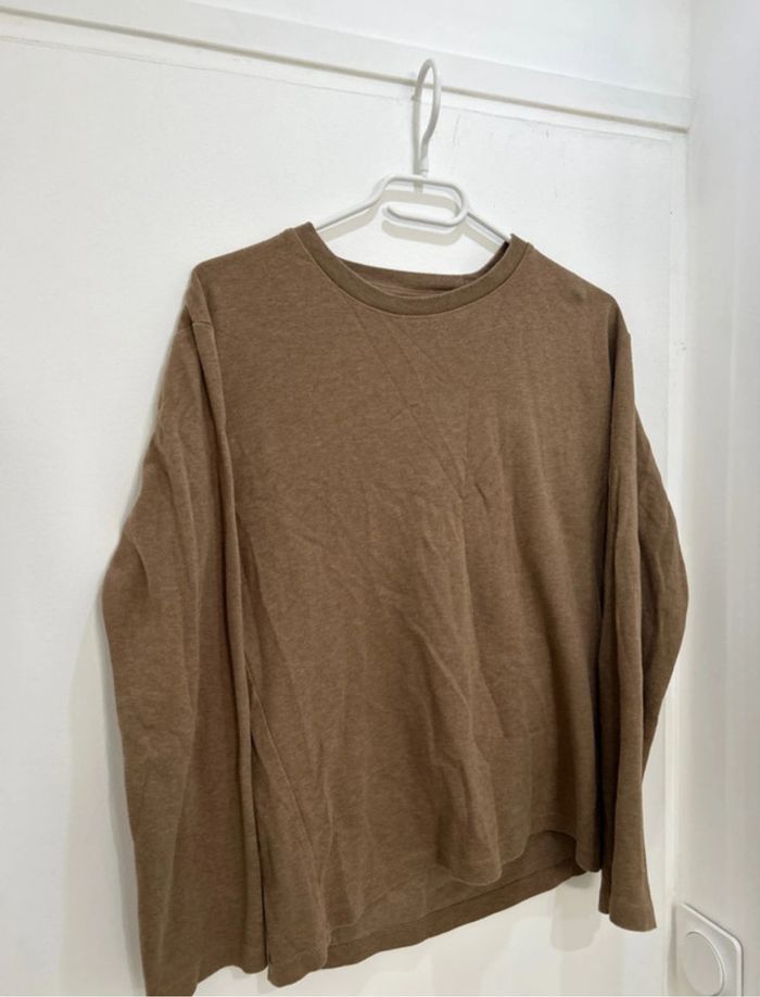Pull léger Uniqlo marron taille S - photo numéro 2