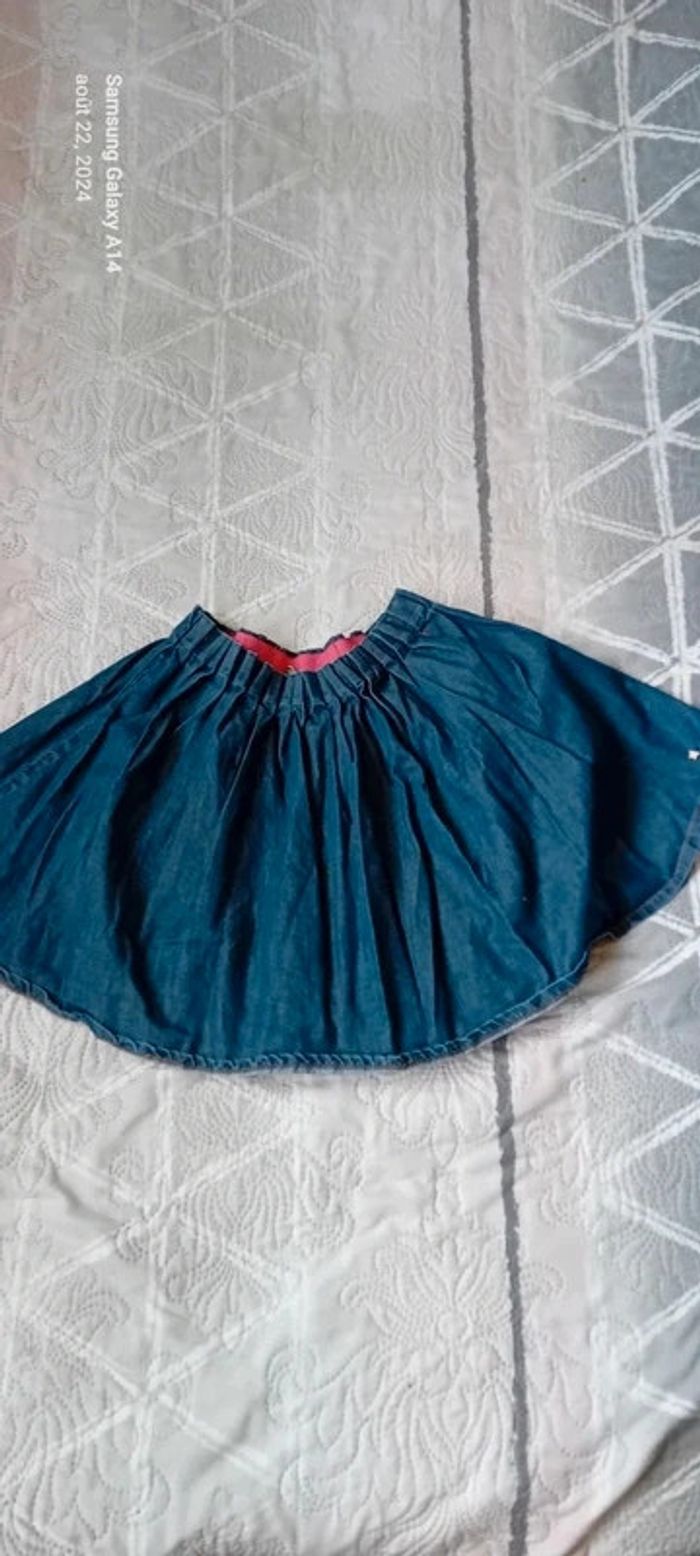 Jupe en jean plissée taille élastique bleu fille 10 ans tape à l oeil