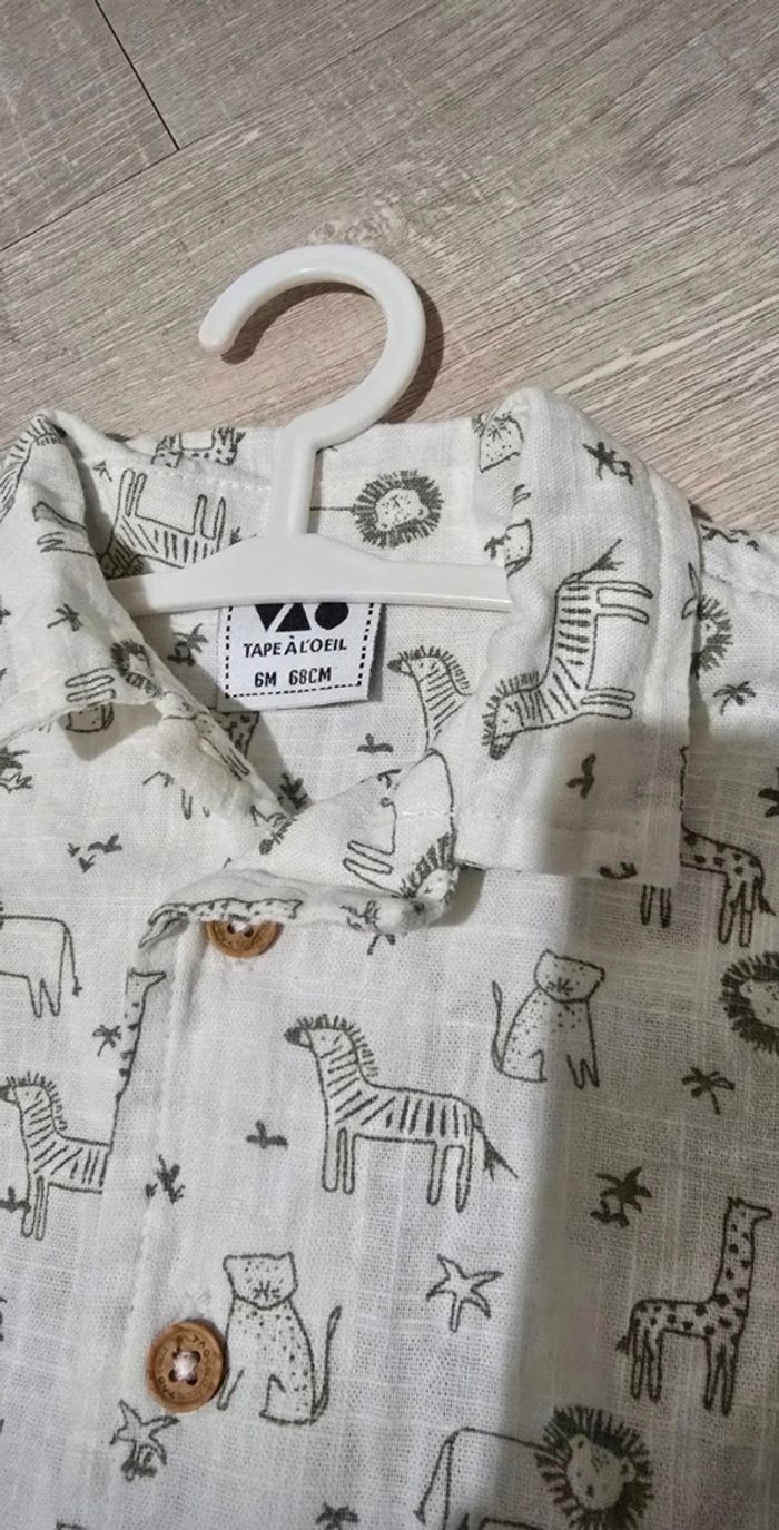 Chemise manches courtes 6 mois - photo numéro 2