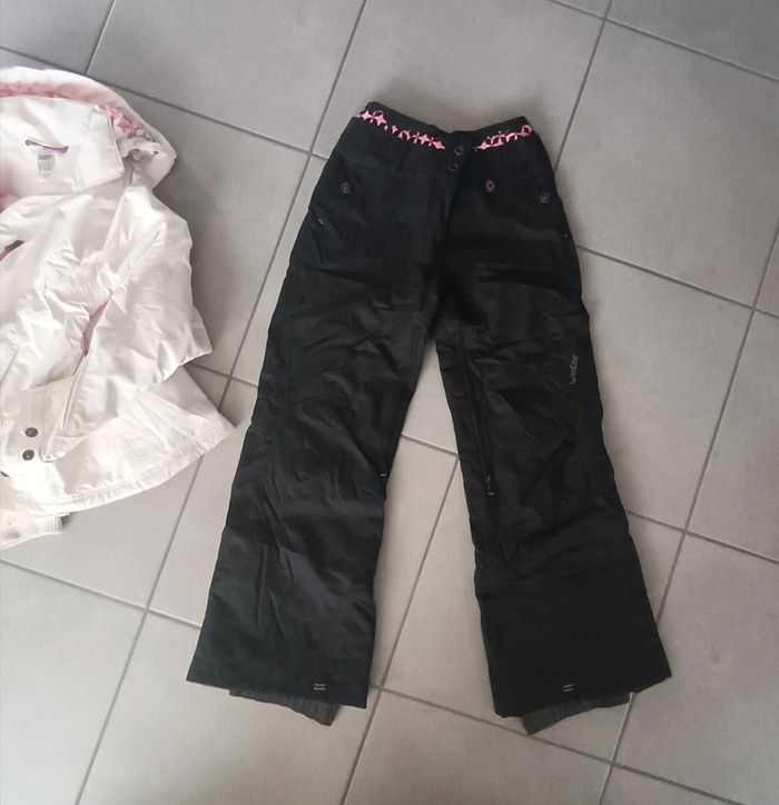 Pantalon de ski noir et rose XS/34-36