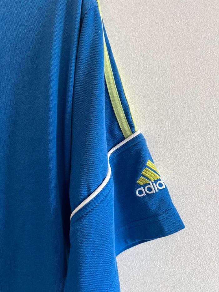 Polo de sport Adidas vintage taille L couleur bleu & vert. - photo numéro 4