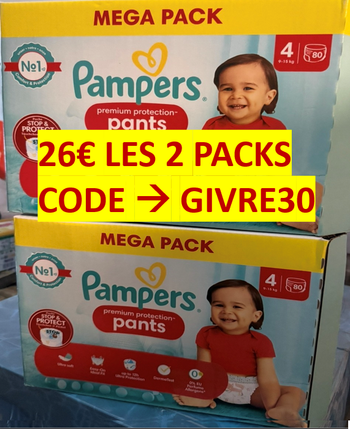 Pampers couches pants mega pack x2