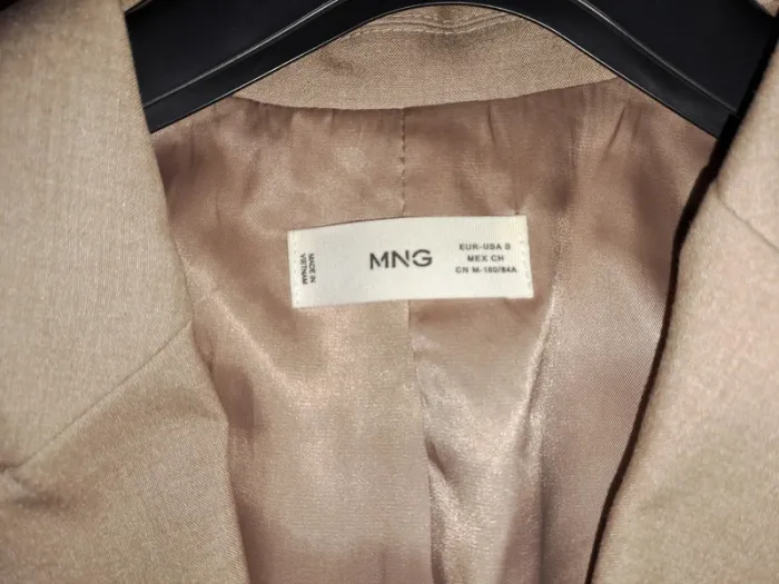 Veste de costume/blazer Mango beige clair - Taille S - photo numéro 3