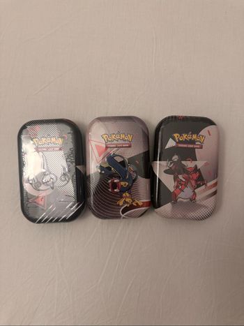 Mini tins Pokemon 10.5, lot de 3 - Foudre noire Flamme blanche