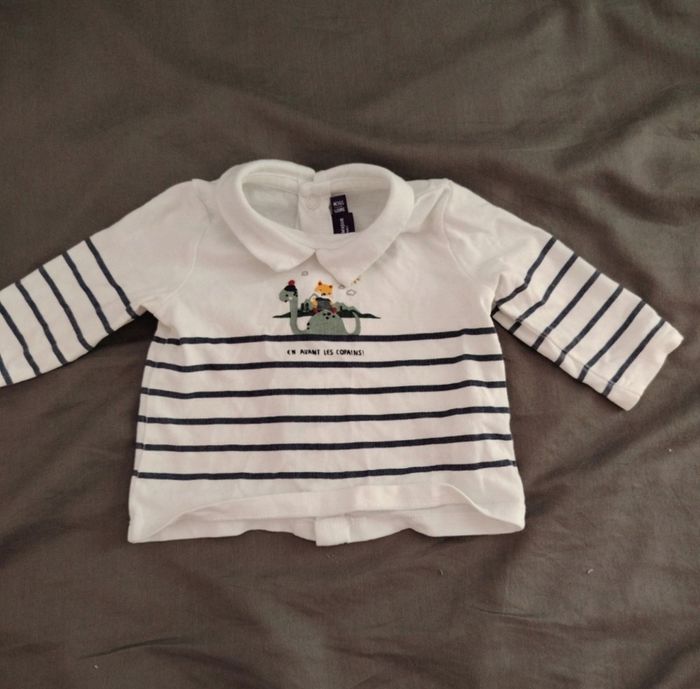 Tee shirt manches longues marinière