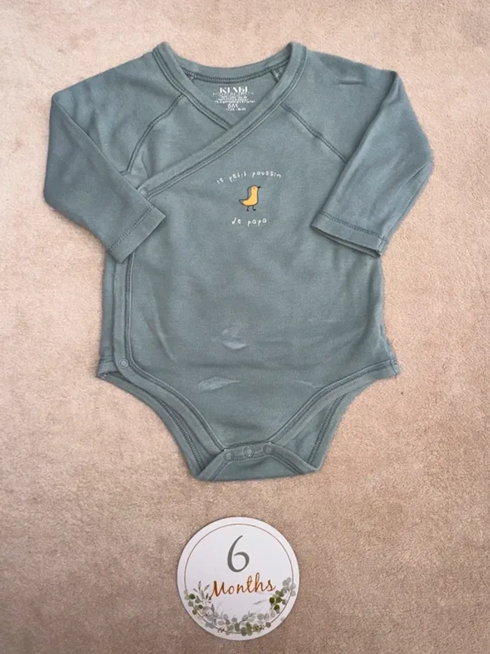 Lot 2 bodys • Kiabi • taille 6 mois - photo numéro 5