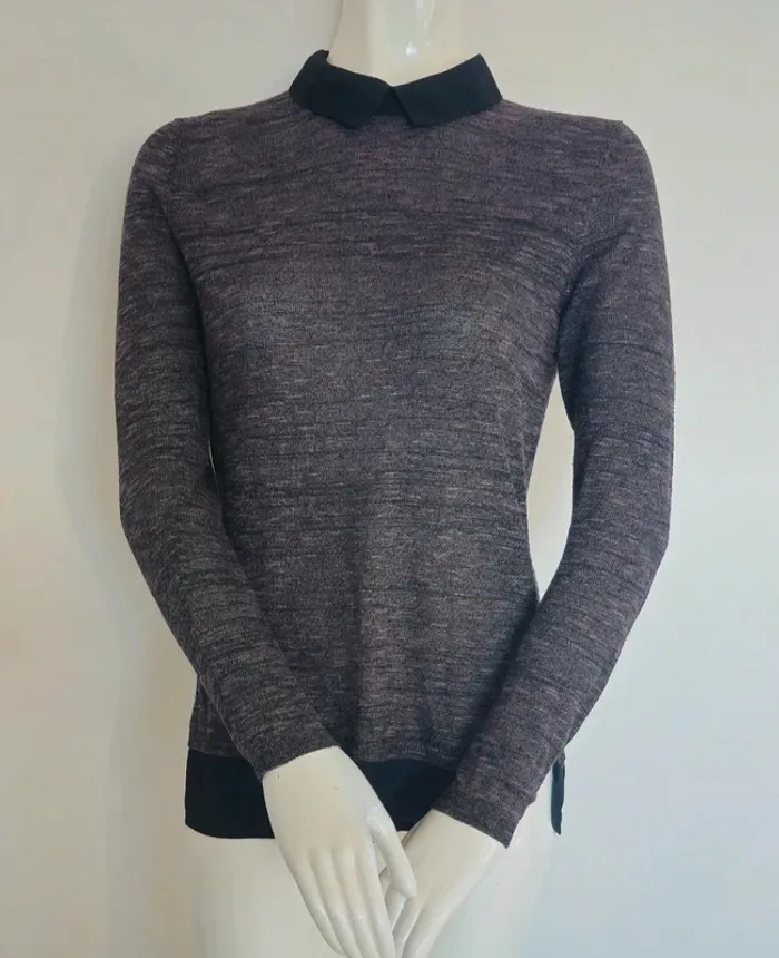 Top gris chiné taille 36 Camaïeu 👕 - photo numéro 2