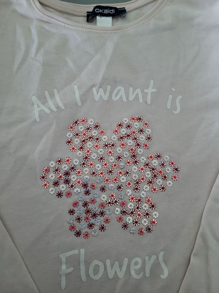 T shirt manches longues okaidi taille 6 ans - photo numéro 2