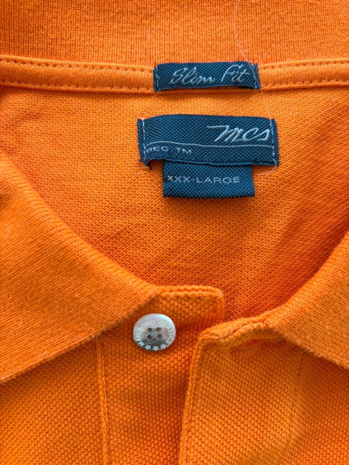 Polo MCS Marlboro Classics orange – Slim Fit – Taille XXXL - photo numéro 5