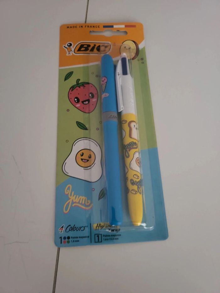 Duo stylo et surligneur bic