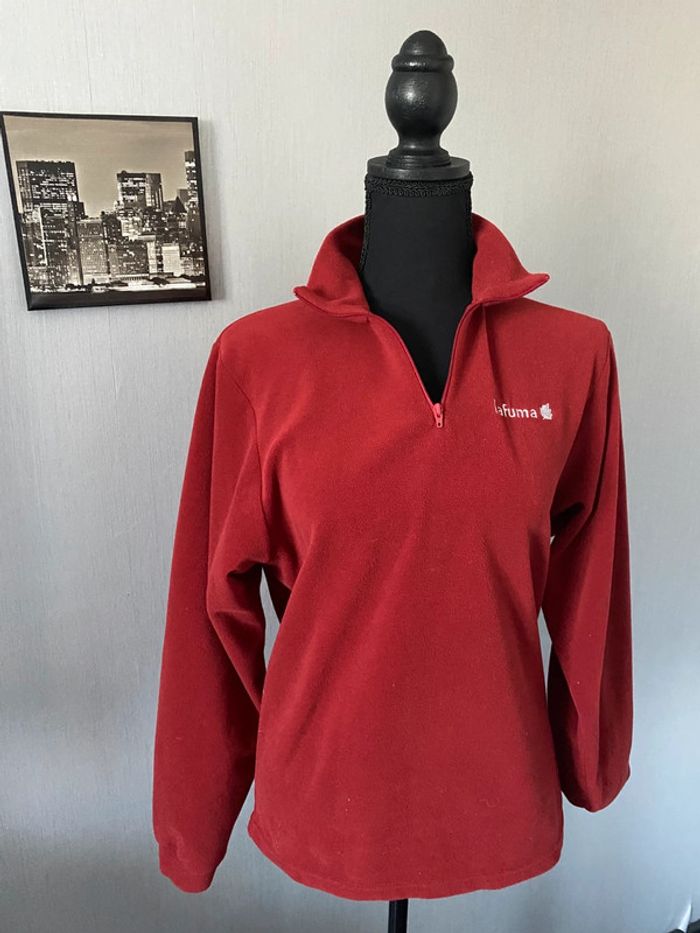 Sweat polaire rouge foncé Lafuma taille 16 ans