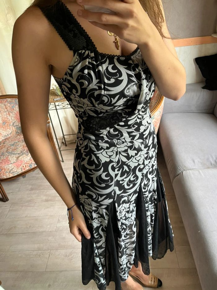 Robe vintage asymétrique grunge y2k 2000yet siren office bohème champêtre halter - photo numéro 4