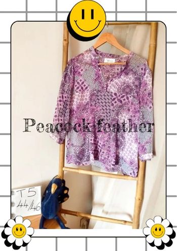 Blouse violette transparente T5 3/4