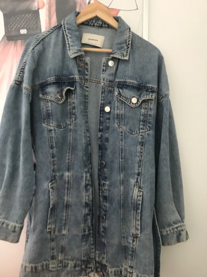 Veste longue en jean Stradivarius S 90’s y2k - photo numéro 5