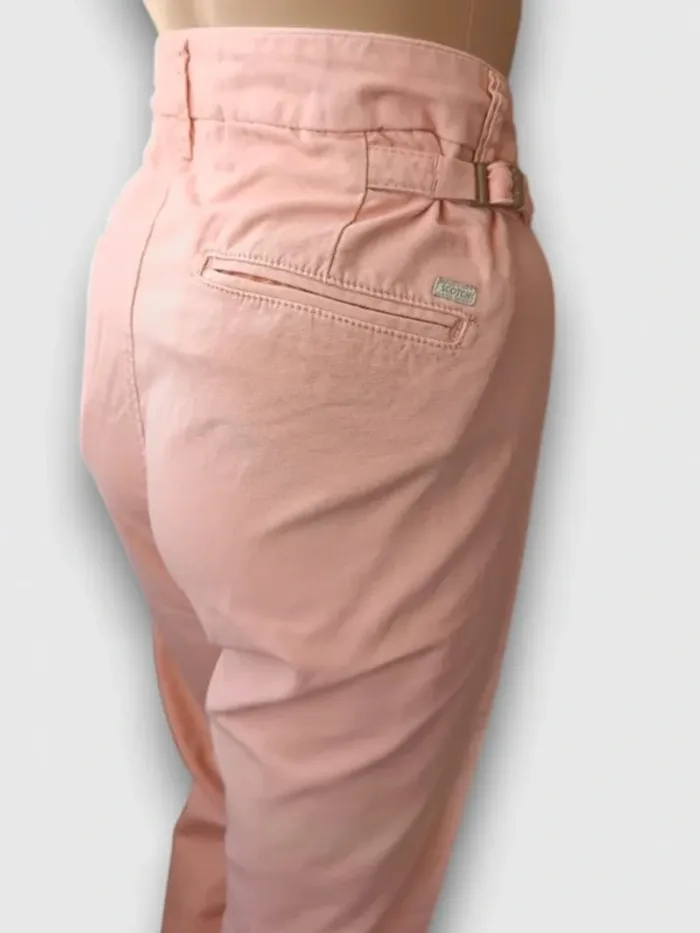 Pants Scotch & Soda coupe droite ,taille haute , lin et coton - photo numéro 8
