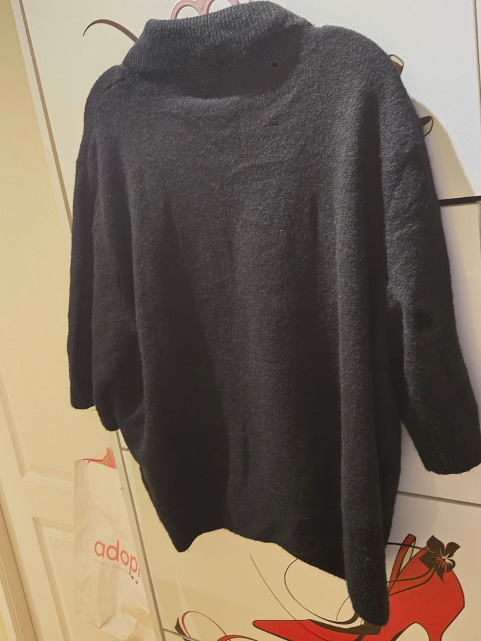 Pull à col roulé / manches courtes noir T.XL 44-46 H&M neuf - photo numéro 3