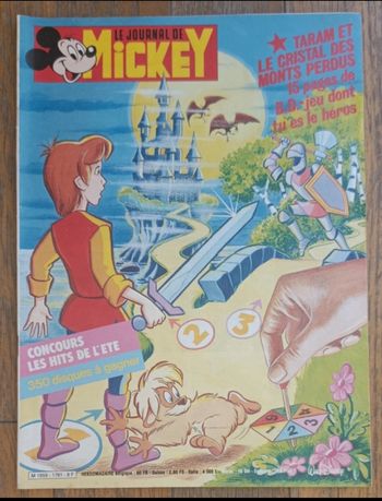 Ancien journal de Mickey Taram bd jeu dont tu es le héros N°1781 de 1986 vintage